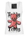Philipp Plein Teddy Plein Sleeveless Tank Top In White