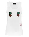 Philipp Plein Tank Top Pineapple Signature Edition In White