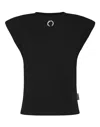 Philipp Plein Ring-embellished Padded Tank Top In Black