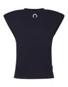 Philipp Plein Charm-detail Cotton Tank Top In Blue