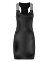 Philipp Plein Rhinestone-embellished Dress In Black