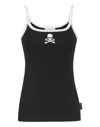 Philipp Plein Tank Top Skull & Bones In Black