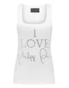 Philipp Plein Crystal-embellished Tank Top In White