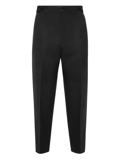 Philipp Plein Tapered Chino Trousers In Black