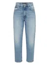 Philipp Plein Tapered Cropped Jeans In Blue