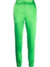 Philipp Plein Tapered Satin Track Pants In Green
