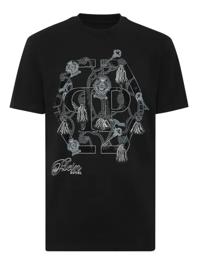 Philipp Plein Tassel-embellished Logo T-shirt In Black
