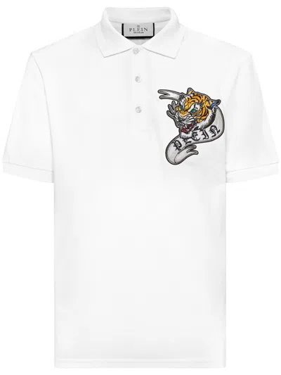 Philipp Plein Tattoo-embroidered Polo Shirt In White