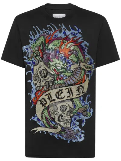 Philipp Plein Graphic-print Cotton T-shirt In Black