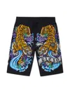 Philipp Plein Tattoo-print Drawstring Shorts In Black