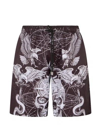 Philipp Plein Tattoo Print Shorts In Multi