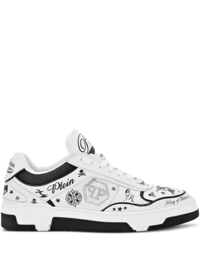 Philipp Plein Tattoo-print Sneakers In White