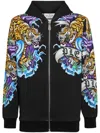 Philipp Plein Tattoo-print Satin Bomber Jacket In Black