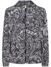 Philipp Plein Tattoo-print Hooded Windbreaker Jacket In Black