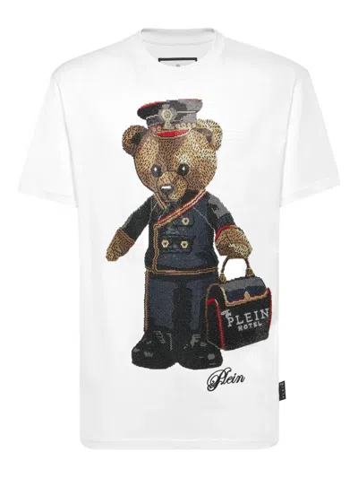 Philipp Plein Teddy Bear-embellished T-shirt In White