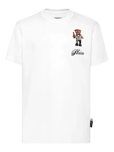 Philipp Plein Teddy Bear-embellished T-shirt In White