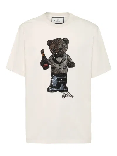 Philipp Plein Teddy Bear-embellished T-shirt In White