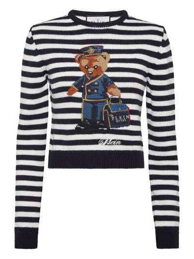 Philipp Plein Teddy Bear-jacquard Jumper In Multi