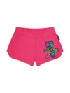 Philipp Plein Teddy Bear Jersey Shorts In Pink
