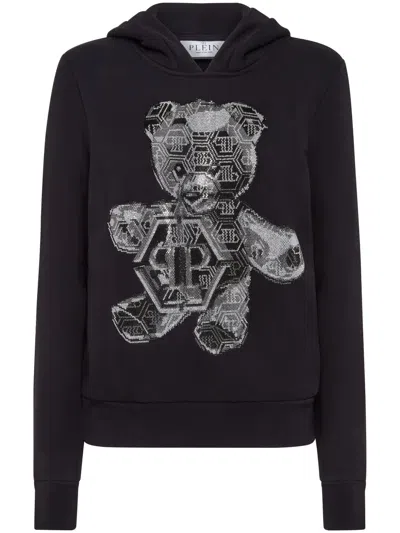 Philipp Plein Teddy Bear Oversize Hoodie In Black