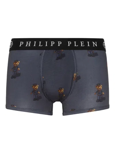 Philipp Plein Teddy Bear-print Boxers In Blue