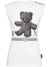 Philipp Plein Crystal-embellished T-shirt Dress In White