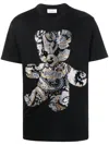 Philipp Plein Teddy Bear-print Crystal-embellished T-shirt In Black