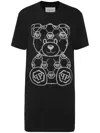 Philipp Plein Teddy Bear-print Mini Dress In "02 Black"