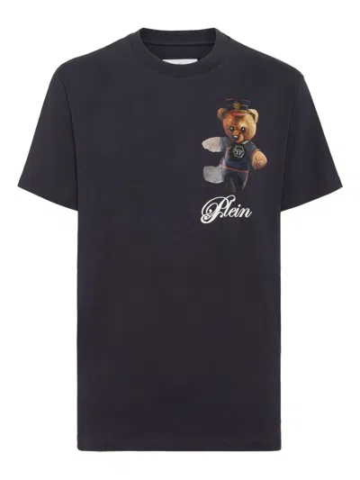 Philipp Plein Teddy Bear-print T-shirt In Blue