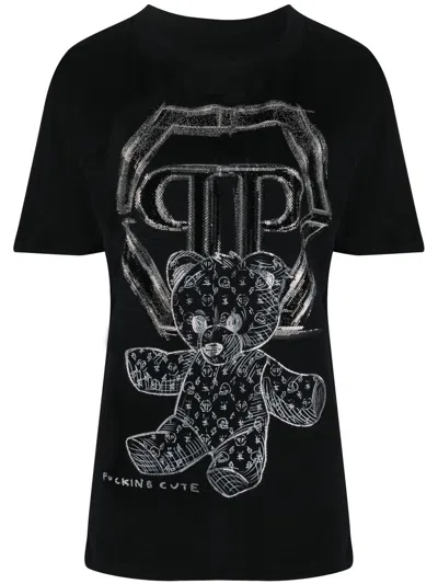 Philipp Plein Teddy Bear-printed T-shirt In Black