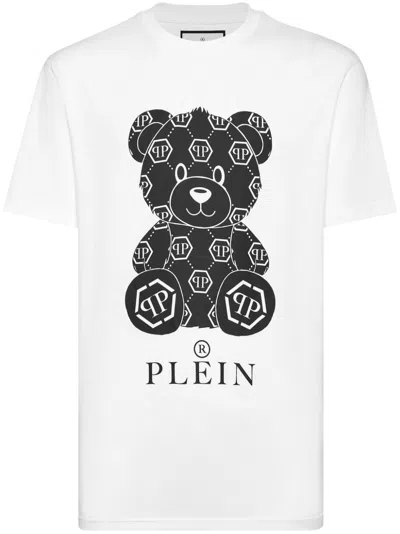 Philipp Plein Teddy Bear Round-neck T-shirt In White