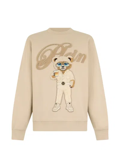 Philipp Plein Teddy Crew-neck Sweatshirt In Brown