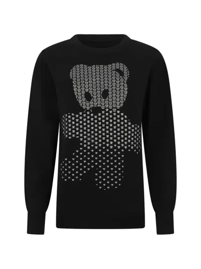 Philipp Plein Teddy Pullover Mit Kristallen In Black