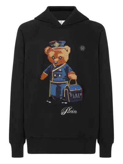 Philipp Plein Teddy Doorman Hoodie In Black
