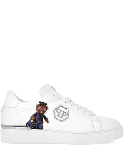 Philipp Plein Teddy Doorman Sneakers In White