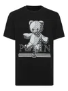 Philipp Plein Round Neck T-shirt Teddy Monogram In Black