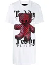 Philipp Plein Teddy Plein Crystal-embellished T-shirt Dress In White