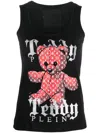 Philipp Plein Teddy Plein Sleeveless Tank Top In Schwarz