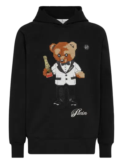 Philipp Plein Teddy Waiter Hoodie In Black