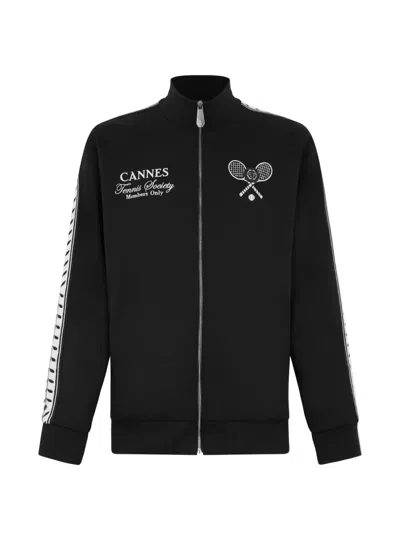 Philipp Plein Tennis Club Track Jacket In Black
