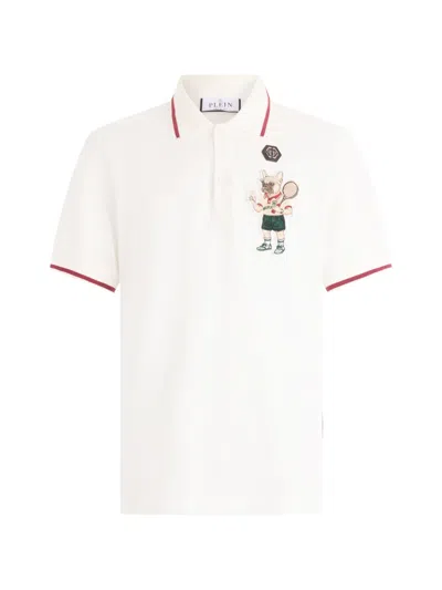 Philipp Plein Polo T-shirt New York Tennis Patch In White