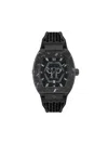 Philipp Plein The Hexagon Phantom Silicone Watch In 黑色