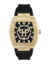 Philipp Plein Stainless Steel Watches The Hexagon Phantom In Black