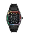 Philipp Plein The Hexagon Phantom Silicone Watch In Black