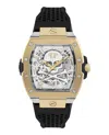 Philipp Plein Men's Automatic The $keleton Black Silicone Strap Watch 44mm In Black