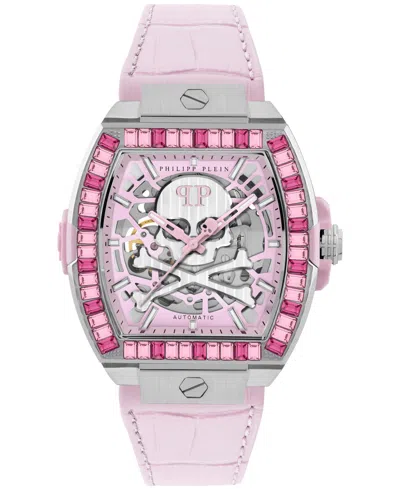 Philipp Plein The Skeleton Baguettes Watch In Pink