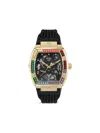 Philipp Plein The Skeleton Silicone Strap Watch, 44mm In Black