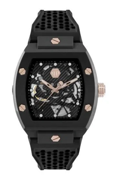 Pre-owned Philipp Plein The $keleton Ecoceramic (pwvba0523) Men's Black Automatic Watch