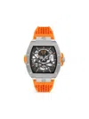 Philipp Plein The $keleton Frosted 44mm In Orange