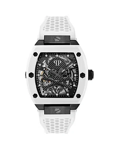 Philipp Plein The $keleton Watch, 44mm X 56mm In Black/white